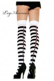 Leg Avenue: calze a righe poker. Leg Avenue: calze a righe poker.