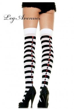 Leg Avenue: calze a righe poker. Leg Avenue: calze a righe poker.