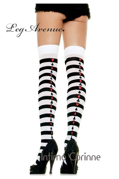 Leg Avenue: calze a righe poker. Leg Avenue: calze a righe poker.