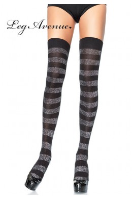 Leg Avenue: calze a righe. Leg Avenue: calze a righe.