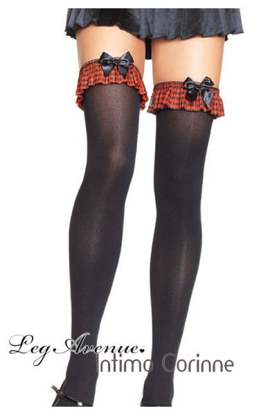 Leg Avenue: calze con volant e fiocco. Leg Avenue: calze con volant e fiocco.