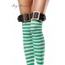 Leg Avenue: calze a righe con fibbie sulla balza Leg Avenue: calze a righe con fibbie sulla balza