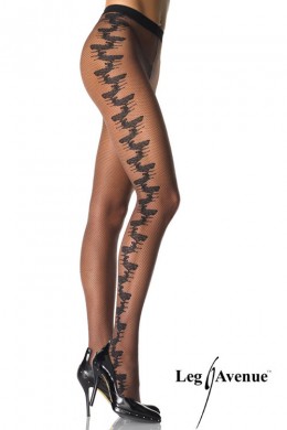 LEG AVENUE: Collant a rete con disegno laterale. LEG AVENUE: Collant a rete con disegno laterale.