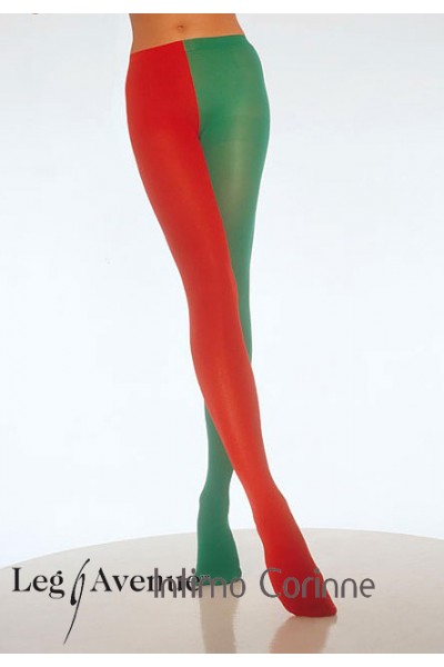LEG AVENUE • Collant bicolore B/N. LEG AVENUE • Collant bicolore B/N.