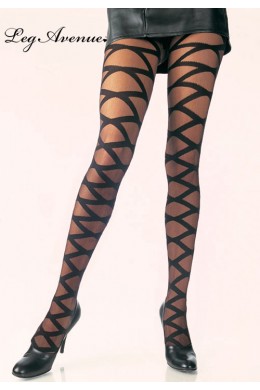 LEG AVENUE: Collant criss cross. LEG AVENUE: Collant criss cross.