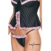 Top gessato con slip. Top gessato con slip.
