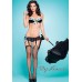 Lingerie Burlesque: intimo 2 pezzi nero/turchese. Lingerie Burlesque: intimo 2 pezzi nero/turchese.