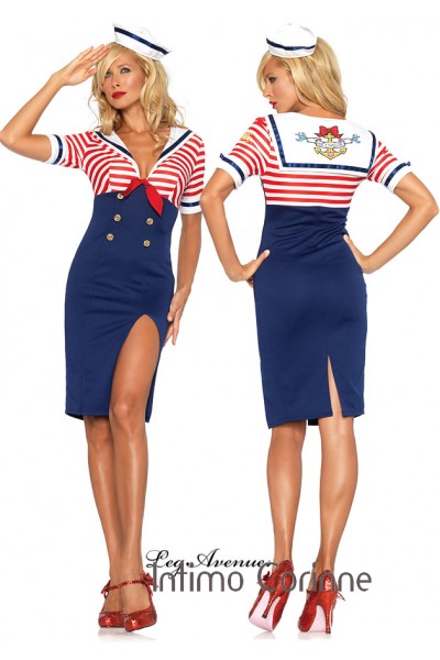 LEG AVENUE: Costume Marinaia 2 pezzi - Deckhand Diva. LEG AVENUE: Costume Marinaia 2 pezzi - Deckhand Diva.