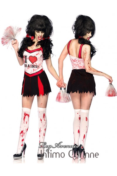Leg Avenue: costume 3 pezzi Cheer zombie. Leg Avenue: costume 3 pezzi Cheer zombie.