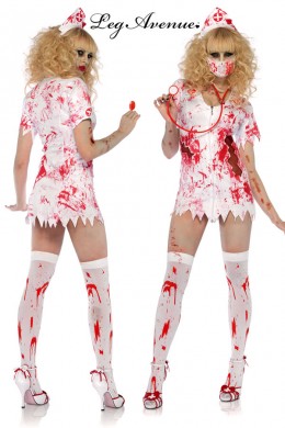 Costume 3 pezzi infermiera zombie. Costume 3 pezzi infermiera zombie.