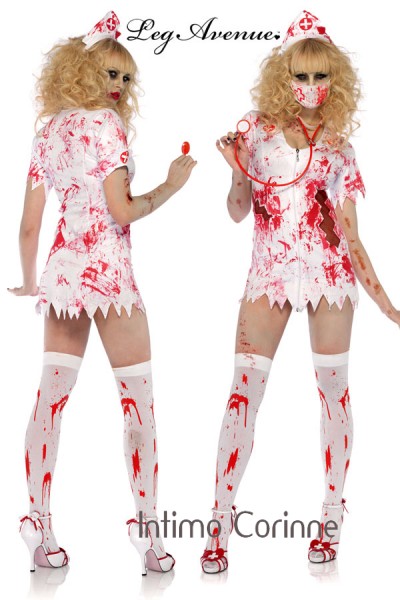 Costume 3 pezzi infermiera zombie. Costume 3 pezzi infermiera zombie.