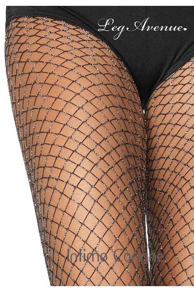 Leg Avenue: collant con filo in lurex. Leg Avenue: collant con filo in lurex.