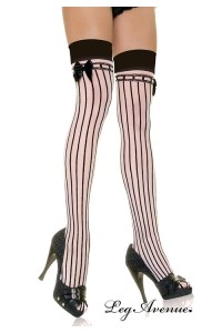 Calze gessate con fiocco laterale