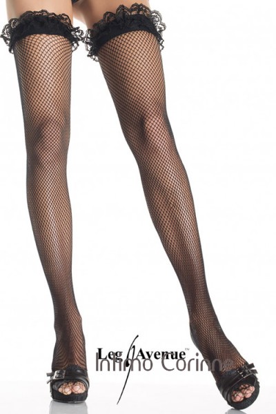 Leg Avenue: calze con merletto arruffato. Leg Avenue: calze con merletto arruffato.