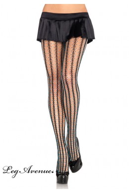 Leg Avenue: collant a rete con righe lavorate. Leg Avenue: collant a rete con righe lavorate.