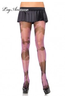 Leg Avenue: collant a rete con motivi irregolari. Leg Avenue: collant a rete con motivi irregolari.