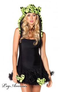 Leg Avenue: cappuccio -tigre- fluorescente nero/verde. Leg Avenue: cappuccio -tigre- fluorescente nero/verde.