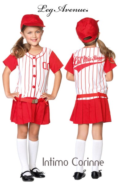 Leg Avenue: vestito per bambina giocatrice di Baseball 3pz. Leg Avenue: vestito per bambina giocatrice di Baseball 3pz.