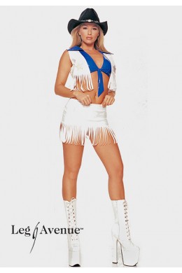 Costume cowgirl Texana in vinile. 2 pezzi.