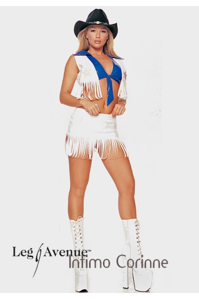 Costume cowgirl Texana in vinile. 2 pezzi. Costume cowgirl Texana in vinile. 2 pezzi.