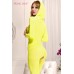 Music Legs: catsuit senza piede con cappuccio. Giallo acceso. Music Legs: catsuit senza piede con cappuccio. Giallo acceso.