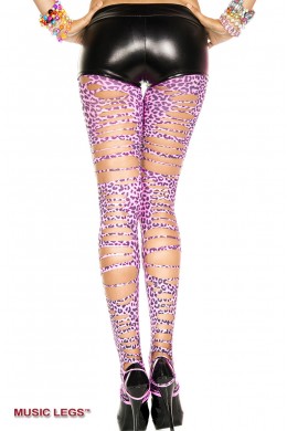 Music Legs: leggings maculato con intagli. Music Legs: leggings maculato con intagli.
