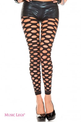 Music Legs: pantacollant con intagli ovali. Music Legs: pantacollant con intagli ovali.