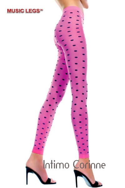 Music Legs: pantacollant a pois.