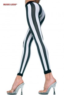 Music Legs: leggings bicolore a righe. Music Legs: leggings bicolore a righe.