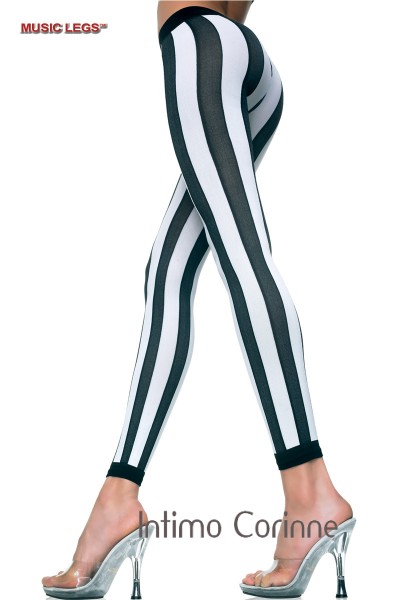 Music Legs: leggings bicolore a righe.