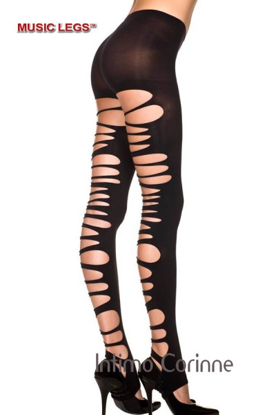 Music Legs: leggings con larghi intagli. Music Legs: leggings con larghi intagli.