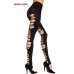 Music Legs: leggings con intagli. Nero Music Legs: leggings con intagli. Nero