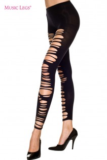 Music Legs: leggings con intagli. Nero Music Legs: leggings con intagli. Nero