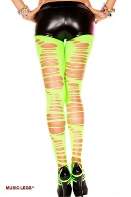 Music Legs: leggings con intagli. Verde Music Legs: leggings con intagli. Verde