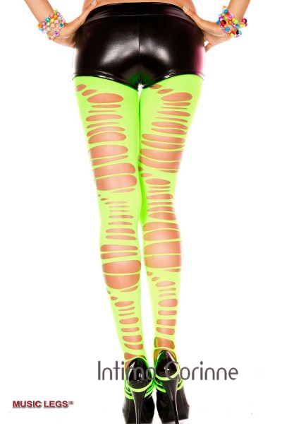 Music Legs: leggings con intagli. Verde Music Legs: leggings con intagli. Verde