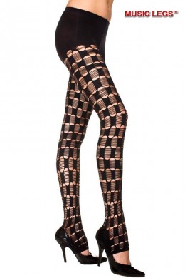 Music Legs: pantacollant con intagli e stringhe. Music Legs: pantacollant con intagli e stringhe.