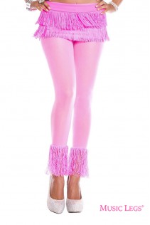 Pantacollant con frange rosa neon. Pantacollant con frange rosa neon.