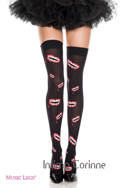 Music Legs: calze con bocche disegnate