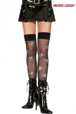 Music Legs: calze e rete piccola con teschi. Music Legs: calze e rete piccola con teschi.