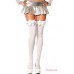 Music Legs: calze coprenti con balza in satin e fiocco. Music Legs: calze coprenti con balza in satin e fiocco.