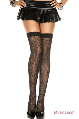 Music Legs: calze velate con motivo ragnatela. Music Legs: calze velate con motivo ragnatela.