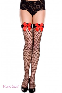 Music Legs: calze a rete con fiocco. Music Legs: calze a rete con fiocco.