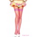 Music Legs: autoreggente a rete con balza in pizzo. Music Legs: autoreggente a rete con balza in pizzo.
