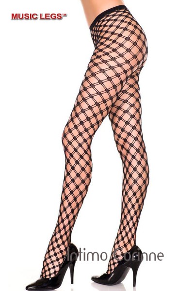 Music Legs: collant con doppio intreccio e pois. Music Legs: collant con doppio intreccio e pois.