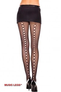 Music Legs: collant a rete irregolare con aperture ovali. Music Legs: collant a rete irregolare con aperture ovali.