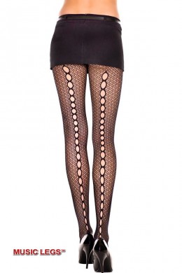 Music Legs: collant a rete irregolare con aperture ovali. Music Legs: collant a rete irregolare con aperture ovali.