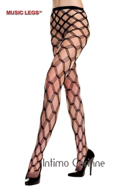 Music Legs: collant a rete intrecciato. Music Legs: collant a rete intrecciato.