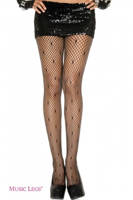 Music Legs: collant con cuciture a pois. Music Legs: collant con cuciture a pois.