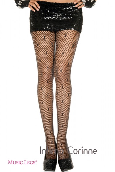 Music Legs: collant con cuciture a pois. Music Legs: collant con cuciture a pois.