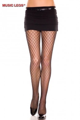 Music Legs: collant a rete intrecciata motivo rombi. Music Legs: collant a rete intrecciata motivo rombi.